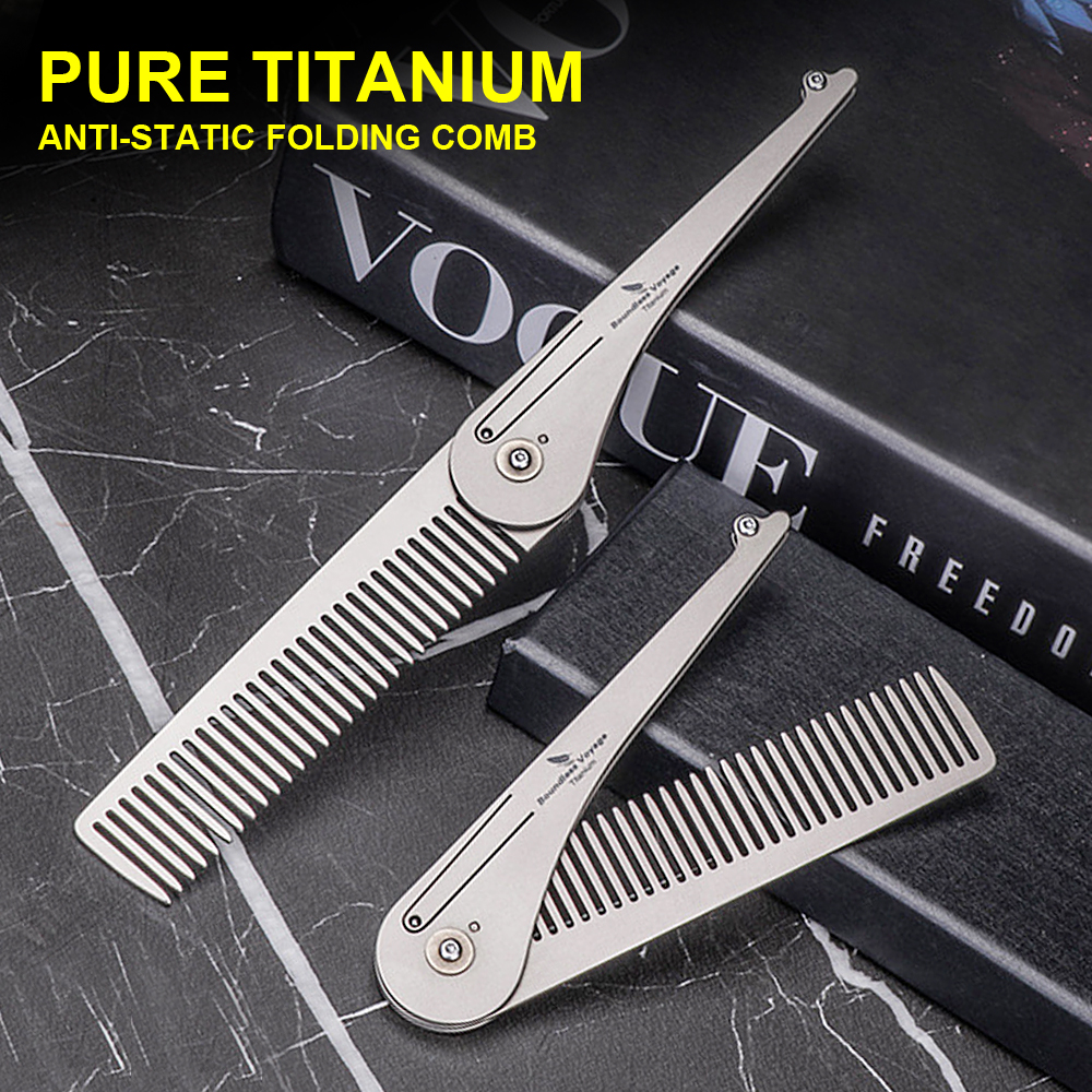 Comb Pocket Titanium - Pure Titanium Hair Comb, Ultra Lightweight