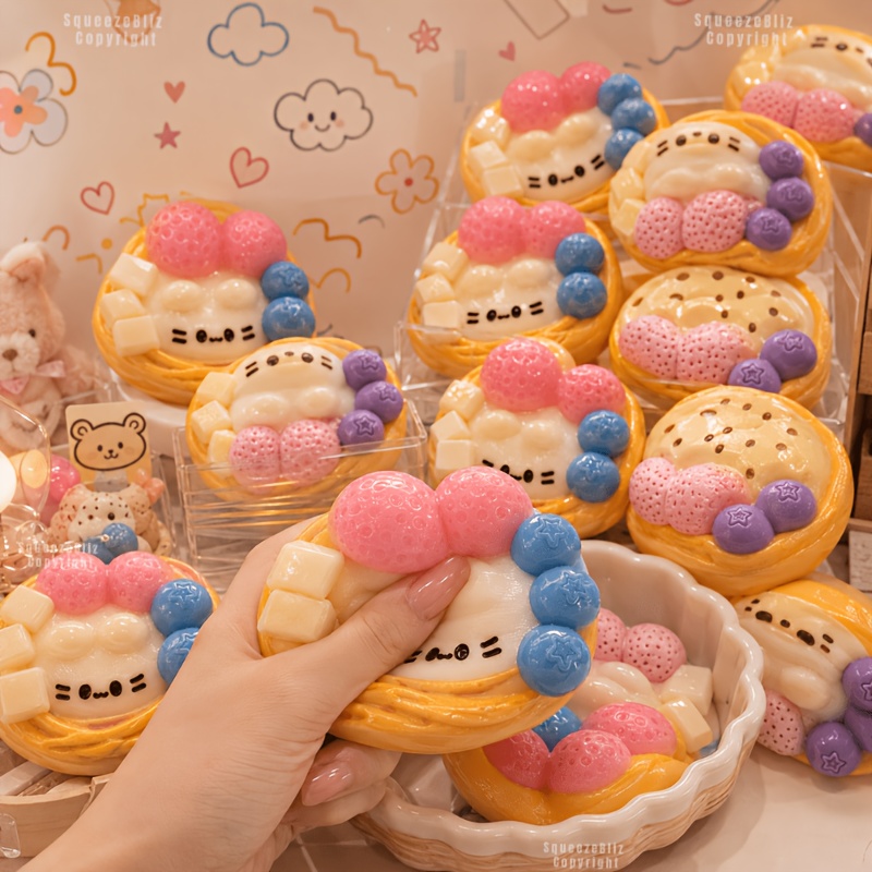 Cute Strawberry Egg Tart Squis - Edc Car Carry のレビューと価格