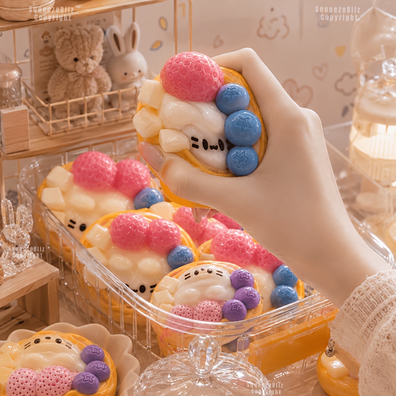 Cute Strawberry Egg Tart Squis - Edc Car Carry のレビューと価格