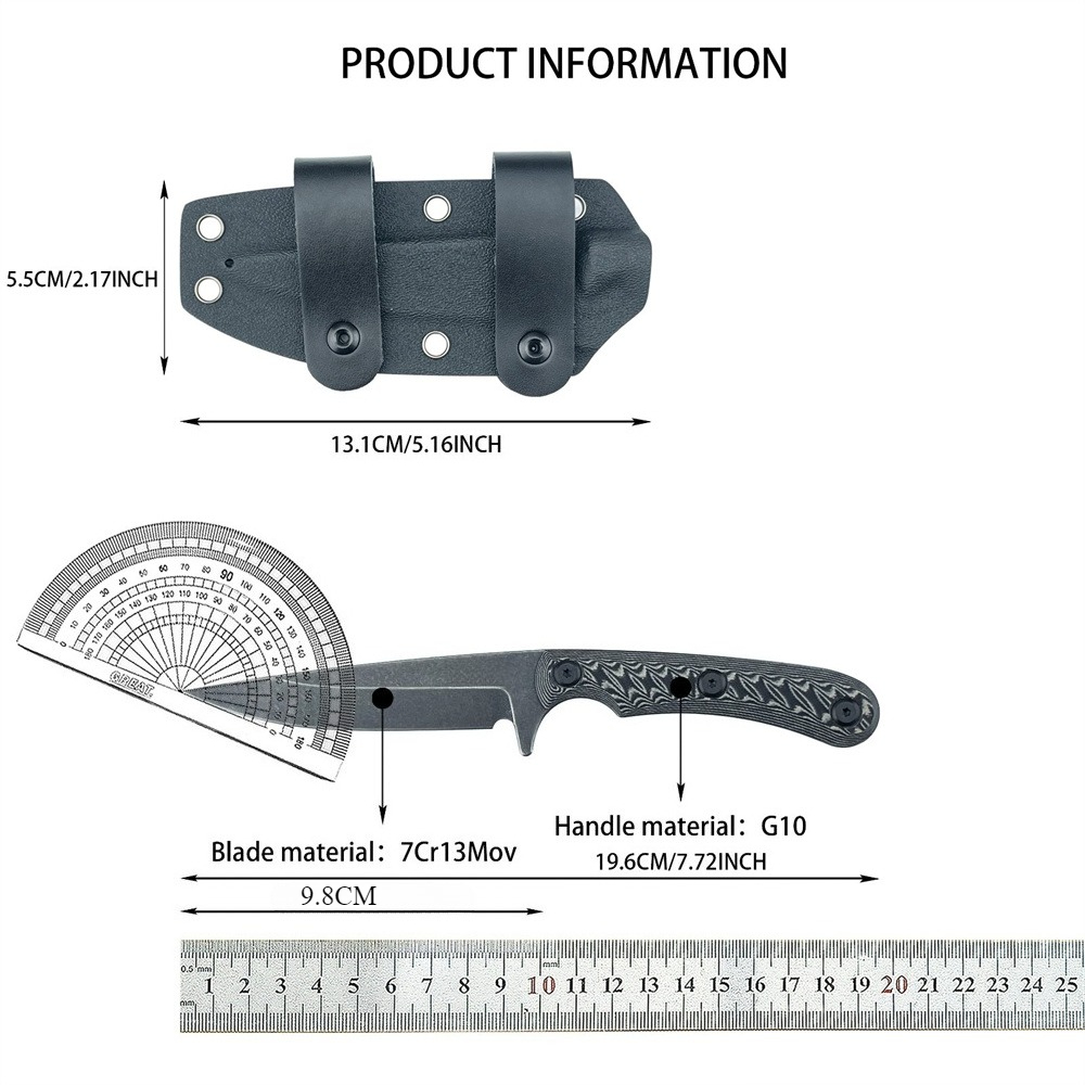 Full Tang Fixed Blade Knives 7 - Edc Every Day Carry おもちゃ のレビューと価格