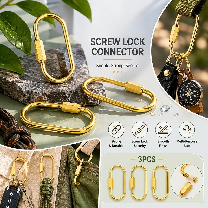 Pure Copper Oval Screw Lock Ke - Edc Car Carry のレビューと価格