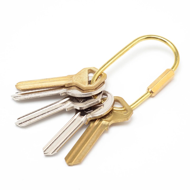 Solid Brass Screw Lock Keychai - Edc Car Carry のレビューと価格