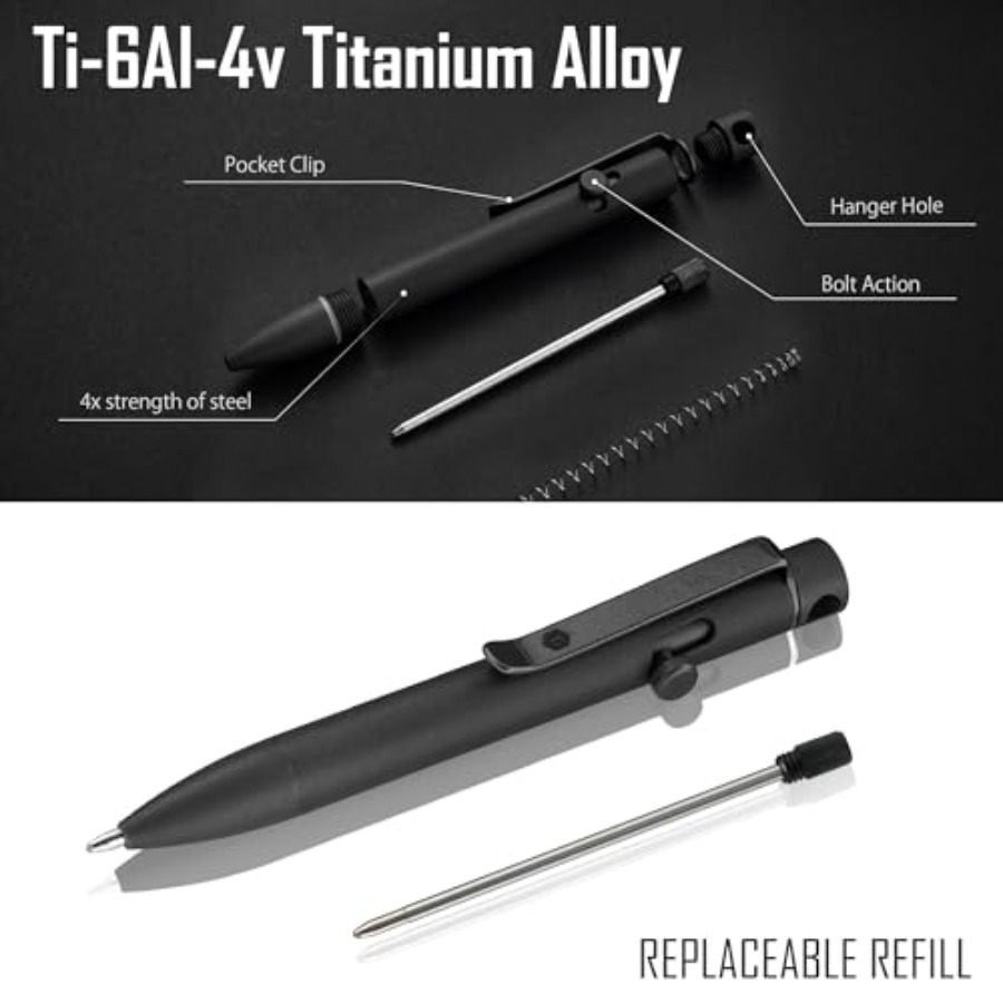 Bolt Action EDC Pen with Clip  - Edc Every Day Carry おもちゃ のレビューと価格