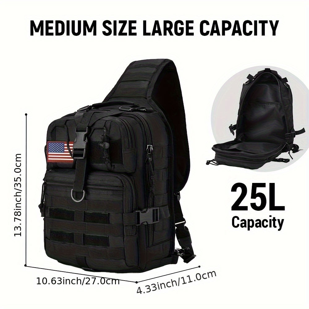 1pc 6.6gal Tactical Sling Back - Edc Front Carry Bag のレビューと価格