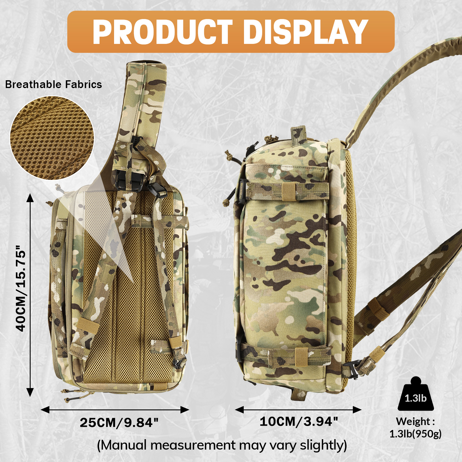 VOTAGOO 13L Tactical Sling Bag - Edc Concealed Carry Bag のレビューと価格