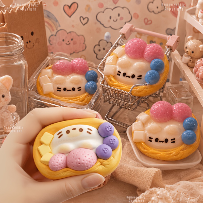 Cute Strawberry Egg Tart Squis - Edc Car Carry のレビューと価格