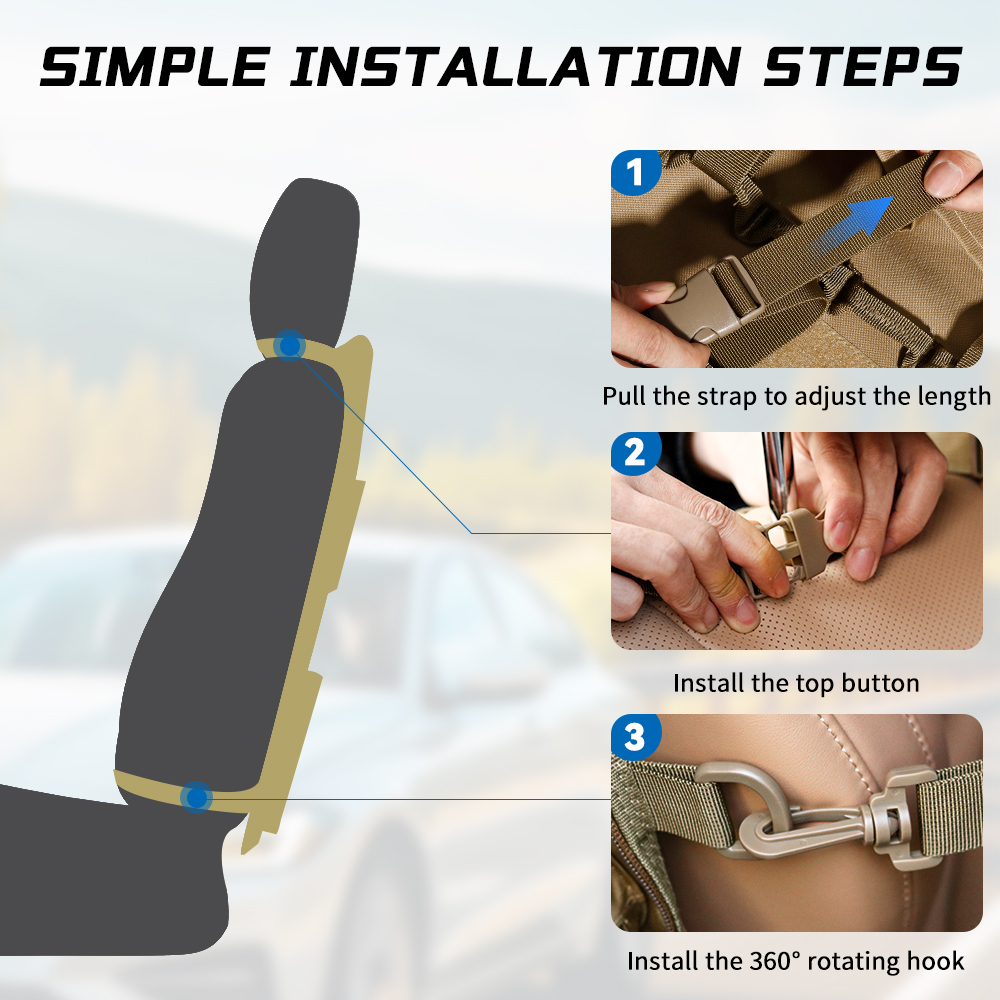 Tactical MOLLE Seat Back Organ - Edc Car Carry のレビューと価格