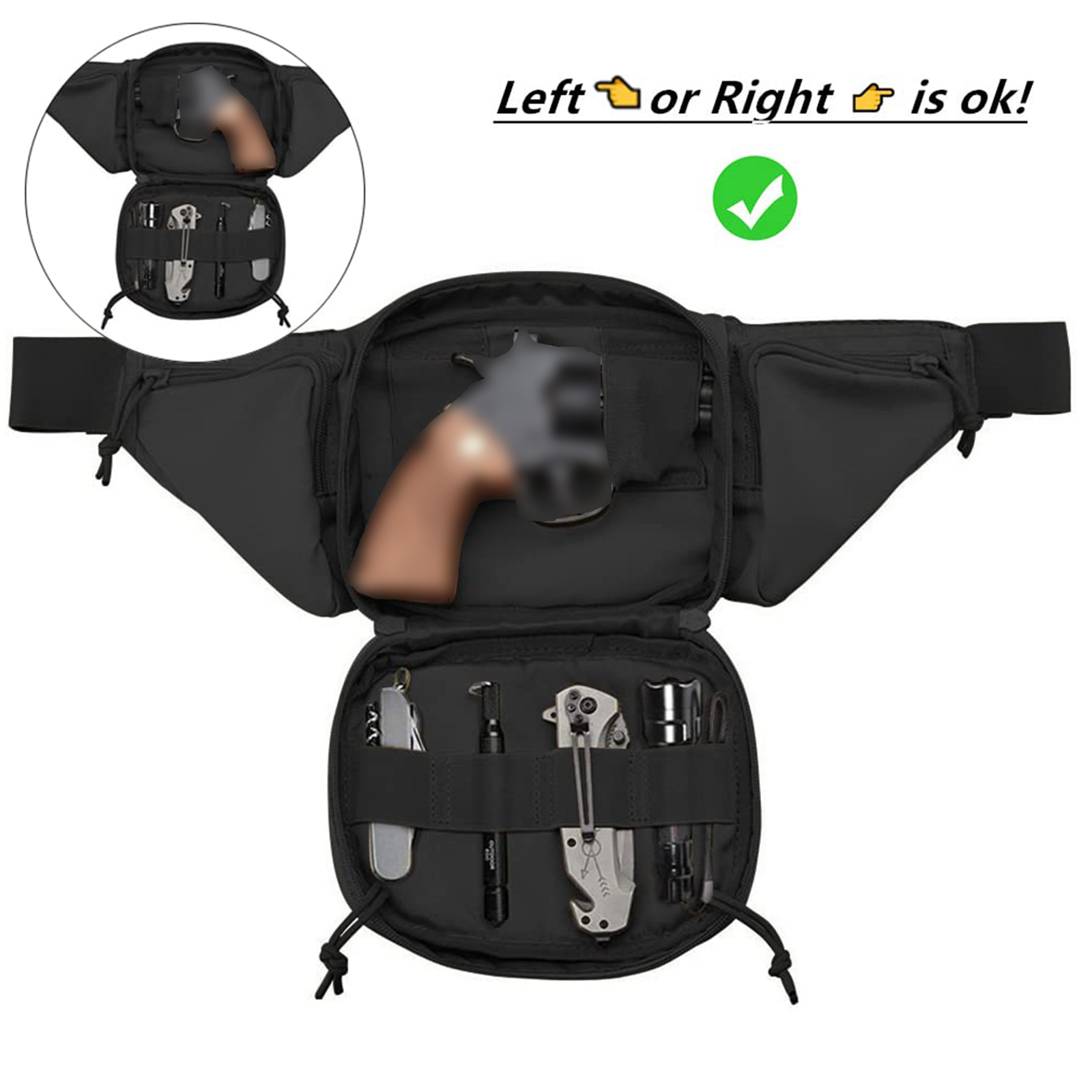 Tactical Fanny Pack Gun Holste - Edc Concealed Carry Bag のレビューと価格